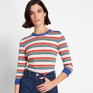 Charter School Pullover Sweater- rainbow stripe 🌈